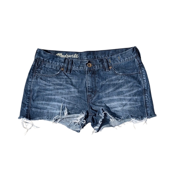 Madewell Blue Jean Shorts Distressed Cut-Off Style Size 27 - Picture 1 of 3